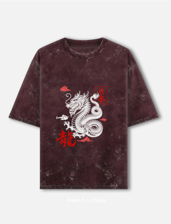 Dragon Acid Washed Oversized Tee