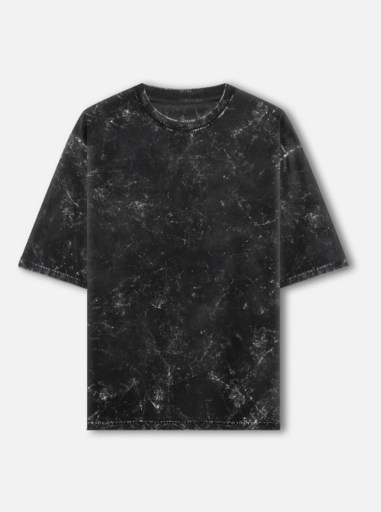 black Acid Washed Oversized Tee
